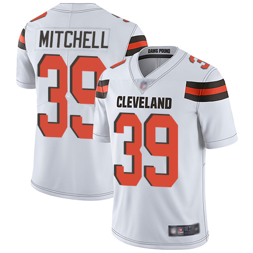 Cleveland Browns Terrance Mitchell Men White Limited Jersey #39 NFL Football Road Vapor Untouchable->cleveland browns->NFL Jersey